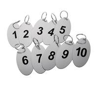 Aspire 100 PCS Porte Étiquettes Clés, Numéros Porte-clés ovales pour hôtel B&B Office