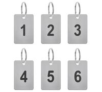 Aspire 20 PCS Numéroté Porte-clés, 1 à 20 Étiquettes de Table de Disques Numérotés Gravés pour Restaurants