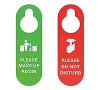 Aspire Lot de 10 Panneau de Porte Pancarte Porte Double face Do Not Disturb et Make Up Room Signs chambre porte cintre signe en plastique