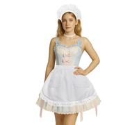 Aspire Tablier taille avec poches, demi-tabler en dentelle blanche, costume vintage en coton pour femme de chambre, idéal pour le cosplay, la pâtisserie et la cuisine