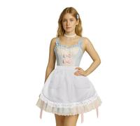 Aspire Tablier taille avec poches, demi-tabler en dentelle blanche, costume vintage en coton pour femme de chambre, idéal pour le cosplay, la pâtisserie et la cuisine