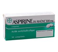 Aspirine Du Rhône Acide Acétylsalicylique 500mg Comprimés 50