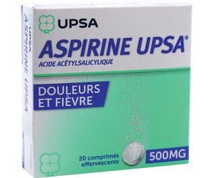 Aspirine UPSA Acide Acétylsalicylique 500mg Comprimés Effervescents 20
