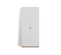 Asplund Armoire haute Snö F white. base en chêne. dj.42 cm. portes opaques