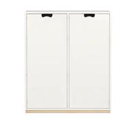 Asplund Armoire Snö E White. base en bouleau. portes opaques. dj.30 cm