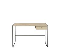 Asplund Bureau Tati chêne teinté blanc (p2). 1 tiroir p2. support green khaki