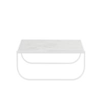 Asplund Table basse Tati High marbre blanc. support blanc
