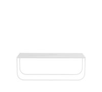 Asplund Table basse Tati Lounge Low blanc marbre. support laqué blanc