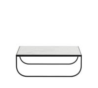 Asplund Table basse Tati Low marbre blanc. char grey