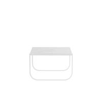 Asplund Table basse Tati Square blanc marbre. support blanc