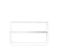 Asplund Tati Console 120 table d'appoint blanc marbré. support blanc. 120