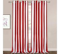 ASPMIZ Rideaux de fenêtre à Rayures Verticales Rouges et Blanches pour Chambre à Coucher, Salon