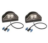 Aspöck 2 éclairages de plaque d'immatriculation LED Regpoint + câble plat DC 0,80 m + connecteur