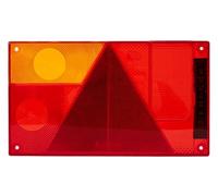 ASPÖCK Cabochon de feu arrière Multipoint I gauche 240x140mm à cinq fonctions avec feu de position stop antibrouillard clignotant et réflecteur pour remorque et utilitaire