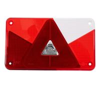 Aspöck Cabochon de feu arrière Multipoint V droit 238x140mm à six fonctions homologation E9 lentille de rechange robuste à installation facile pour remorque camion et machine