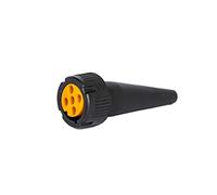 Aspöck Connecteur à baïonnette 5 Broches Jaune Gauche 12V kit Complet avec Joint Broches Chape et écrou pièce de Remplacement pour Faisceau déclairage pour remorque Auto