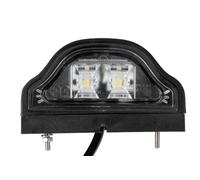 ASPÖCK Éclaireur de plaque LED Regpoint avec câble 0,8m en plastique lampe dimmatriculation arrière à montage rapide et usage quotidien pour remorque utilitaire et camion