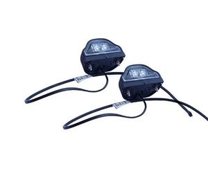 Aspöck Éclaireur de plaque LED Regpoint avec câble 0,8m et boîtier plastique lampe dimmatriculation arrière à montage simple et remplacement rapide pour remorque caravane