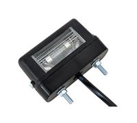 ASPÖCK Éclaireur de plaque Regpoint petit format 12V avec câble 0,8m et boîtier en plastique compact lampe dimmatriculation arrière de remplacement pour remorque utilitaire