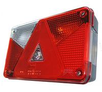 Aspöck Feu arrière gauche Multipoint 5, brouillard et plaque d'immatriculation + raccord à baïonnette 8 broches