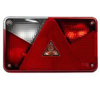 ASPÖCK Feu Arrière Gauche Multipoint V - 6 Fonctions - Connecteur 5 Broches Baïonnette - IP54 - Homologué E9 ADR Zone 2 - Éclairage Remorque 12/24 V