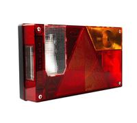 Aspöck Feu arrière Multipoint I droit 12V connecteur baïonnette 5 broches 240x140mm à six fonctions homologation E9 bloc optique de remplacement rapide pour remorque tracteur