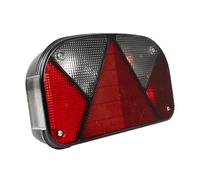 ASPÖCK Feu arrière Multipoint II droit 12V connecteur baïonnette 5 broches 240x140mm à six fonctions homologation E9 bloc optique de remplacement rapide pour remorque et bus