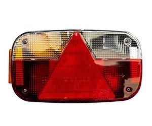 Aspöck Feu arrière Multipoint III gauche 7 fonctions avec ampoules 12-24V bloc optique complet déclairage arrière de chantier et transport pour remorque bus dépanneuse