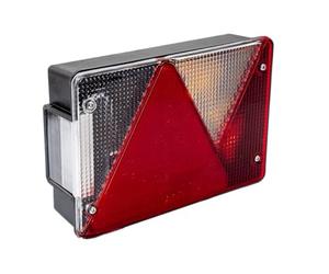 Aspöck Feu arrière Multipoint IV droit 12V à 5 fonctions baïonnette 5 broches 200x136x56mm IP64 usage quotidien bloc optique complet et robuste pour remorque camion machine