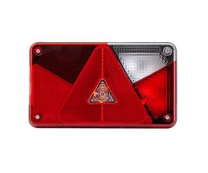 Aspöck Feu arrière Multipoint V droit 12V à 5 fonctions baïonnette 5 broches 238x140x55mm IP54 usage quotidien bloc optique complet et très robuste pour remorque camion machine