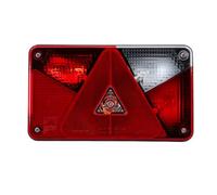 Aspöck Feu Arrière Multipoint V Droite 6 Fonctions 5 Broches | Boîtier étanche IP54 avec triangle réfléchissant pour remorque, camionnette et engin agricole. Homologué E9 et ADR Zone 2.