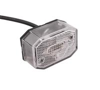 ASPÖCK Feu de gabarit Flexipoint I universel position avant blanc avec réflecteur 44mm câble 0,5m 12V 24V E9 lampe encombrement pour remorque et utilitaire de signalisation