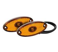 Aspöck Feu Latéral LED Flatpoint II 31-2309-027 - Feu de Position Orange avec Câble 0,5 m - Éclairage Gabarit Compact pour Remorque et Véhicule Utilitaire