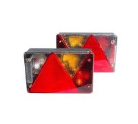 ASPÖCK Feux arrière Multipoint IV Gauche Droit 12V 7 Fonctions baïonnette 5 Broches 200x136x56mm IP64 Set Optique Complet Temared Niewiadow Neptun Robuste pour remorque Auto