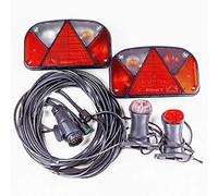 ASPÖCK Kit déclairage Multipoint II et Superpoint II faisceau Mantes 7m prise 13 broches 12V feux arrière gauche et droit set complet robuste pour remorque plateau utilitaire