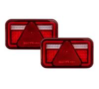 Aspöck Kit Feux Arrière LED MULTILED IV 12/24 V Gauche et Droite | Boîtier étanche IP 6K9K avec connexion baïonnette 5 broches. Idéal pour remorque, camion, engin agricole et de chantier.