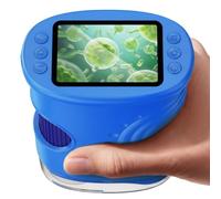 ASPOVEN Microscope Enfant Portable 1000X, Fonction Photo & Vidéo (Bleu)