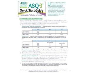 Asq-3(Tm) Quick Start Guide In French