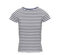 Asquith & Fox Femmes Marinière Côtier Court Manche T-Shirt-Blanche Rayé T-shirt