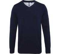 Asquith & Fox Hommes Coton Riche Col V Pull RW5188 (3XL) (Bleu marine)