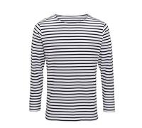 Asquith & Fox Men's Marinière Coastal Long Sleeve Tee T-Shirt, Multicolore (White/Navy 000), Medium Homme