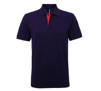 Asquith & Fox polo de contraste classique homme aq012 - top smart/casual