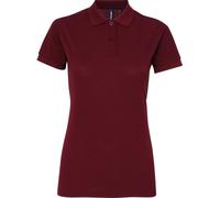 Asquith & Fox Polo Femme à Manches Courtes Performance Blend RW5354 (XL) (Bourgogne)