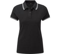 Asquith & Fox - Polo manches courtes - Femme (XS) (Noir / blanc) - UTRW6644 Noir / Blanc G