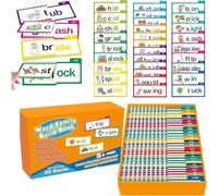 ASQzhuLIWing 30pcs Reading Rhyme Flip Book, Word Family Flip Book, éducatif Visual Word Carte for Preschool Learning Lire Lire adapté aux Enfants et à l'enseignement en Classe