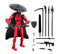 ASQzhuLIWing Figurine articulée T13 imprimée en 3D Multi articulations Lucky13 Dummy Titan13 Robot articulé Figurines en Stop Motion décoration de Bureau Cadeau pour collectionneurs (Rouge)
