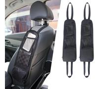 ASQzhuLIWing Lot de 2 sacs de rangement latéraux pour siège de voiture, sacs de rangement pour siège de voiture, sacs à suspendre sur le côté avec 3 poches, porte-boisson multi-poches pour voitures