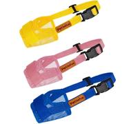 ASQzhuLIWing Lot de 3 muselières pour Animaux de Compagnie, en Maille Souple et Respirante, avec Sangles réglables, adaptées aux Chiens de Petite et Moyenne Taille