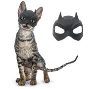 ASQzhuLIWing Masque d'animal, chapeau de jeu de rôle, chapeau noir amusant, masque pour animaux mignons, accessoires de costume de chat, idéal pour Halloween, Noël et carnaval (9 x 10,5 cm)