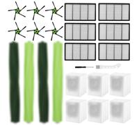 Asrhine Lot de 20 pièces de rechange S9 pour aspirateur iRobot Roomba S9 (9150) S9+ S9 Plus (9550) série S, 2 ensembles de brosses rouleau en caoutchouc multi-surfaces, 6 filtres, 6 brosses latérales,